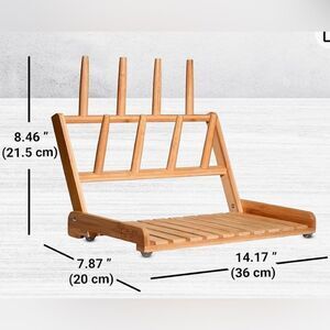 Baby Bottle Folding Drying Rack bamboo NEW in box
